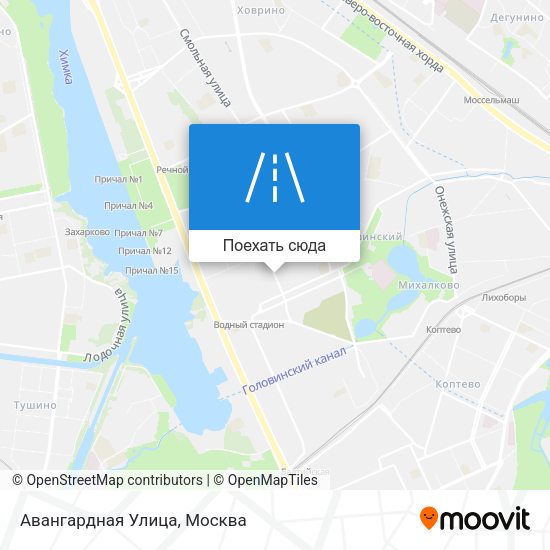 Карта Авангардная Улица