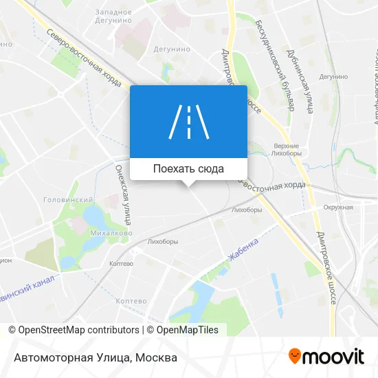 Карта Автомоторная Улица