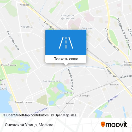 Карта Онежская Улица