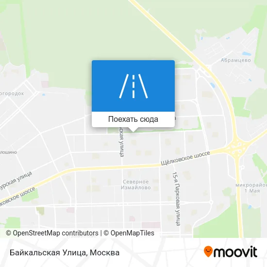 Карта Байкальская Улица