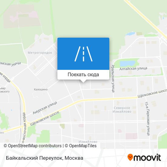 Карта Байкальский Переулок