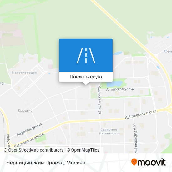 Карта Черницынский Проезд