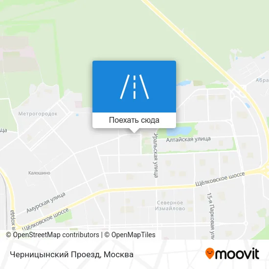 Карта Черницынский Проезд