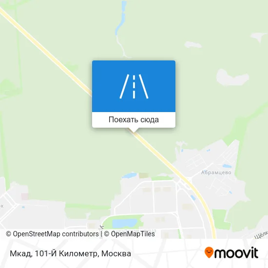 Карта Мкад, 101-Й Километр