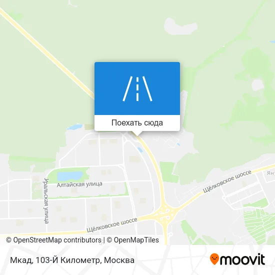 Карта Мкад, 103-Й Километр