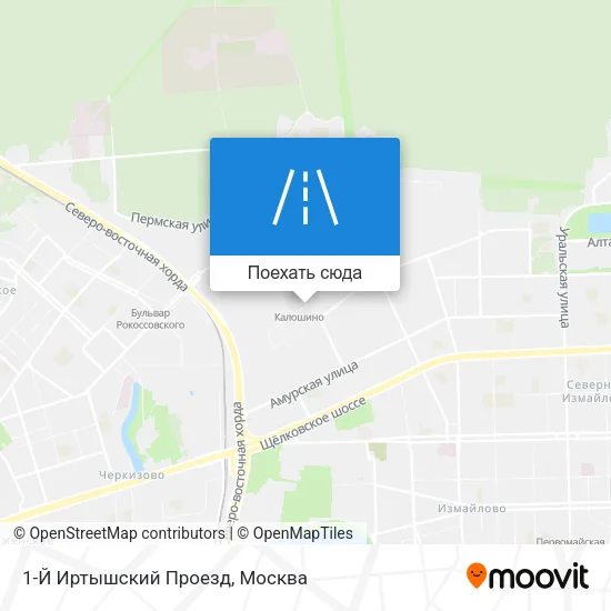 Карта 1-Й Иртышский Проезд