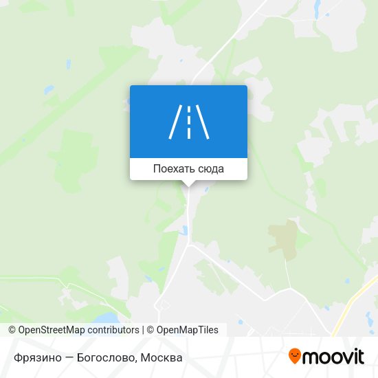 Карта Фрязино — Богослово