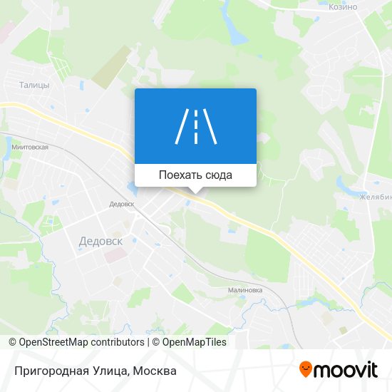 Карта Пригородная Улица