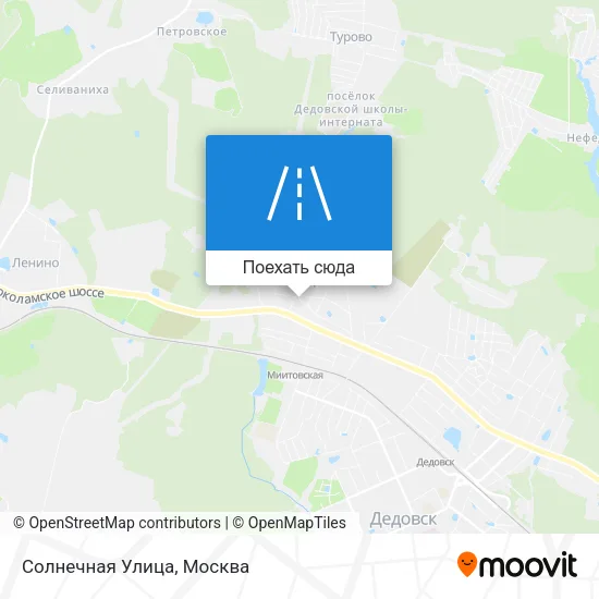 Карта Солнечная Улица
