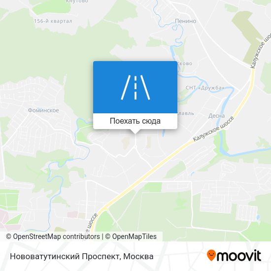 Карта Нововатутинский Проспект