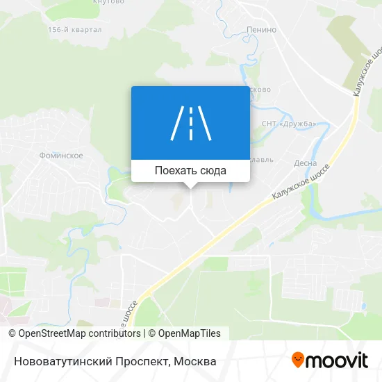 Карта Нововатутинский Проспект
