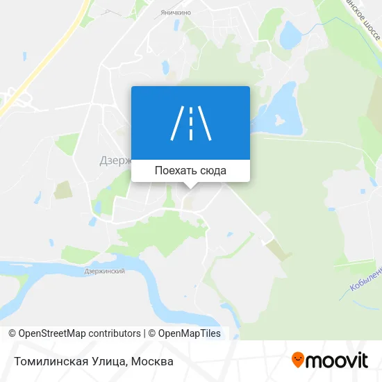 Карта Томилинская Улица