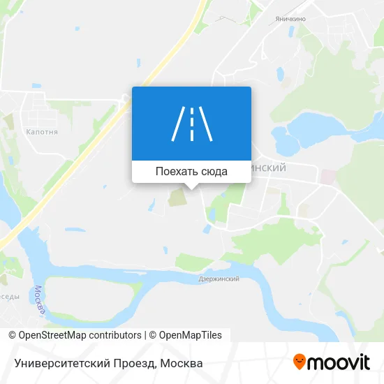 Карта Университетский Проезд