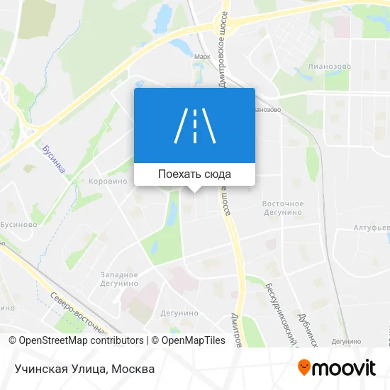 Карта Учинская Улица