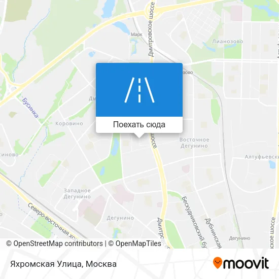 Карта Яхромская Улица