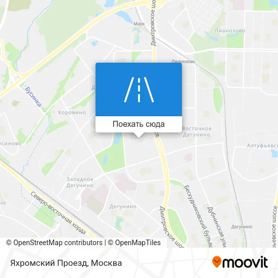Карта Яхромский Проезд