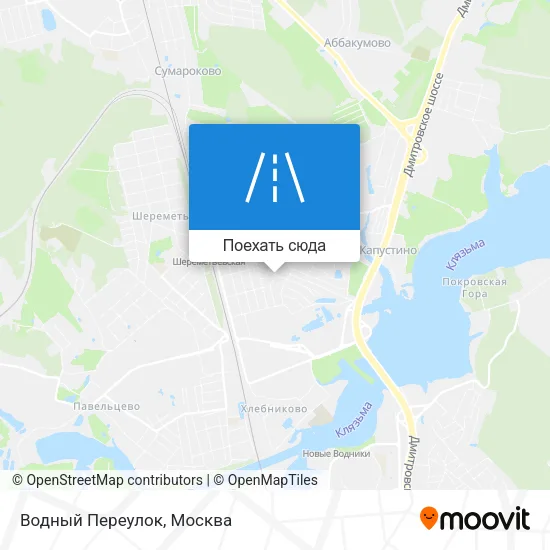 Карта Водный Переулок