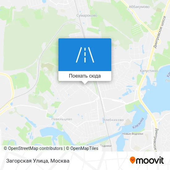 Карта Загорская Улица
