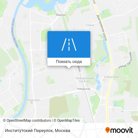 Карта Институтский Переулок