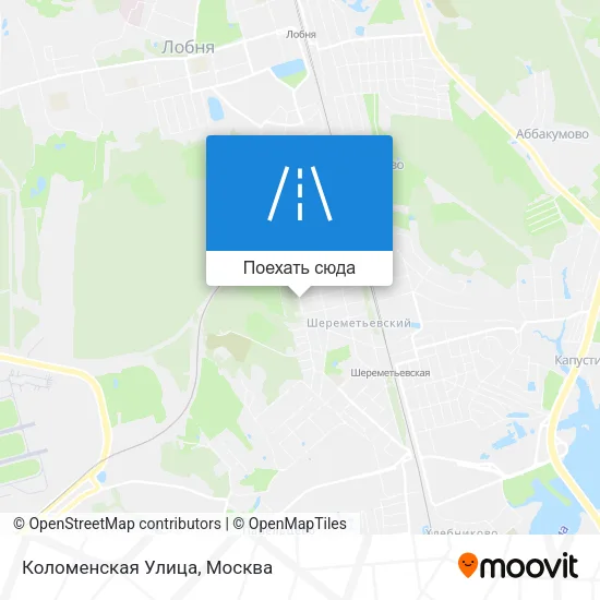 Карта Коломенская Улица