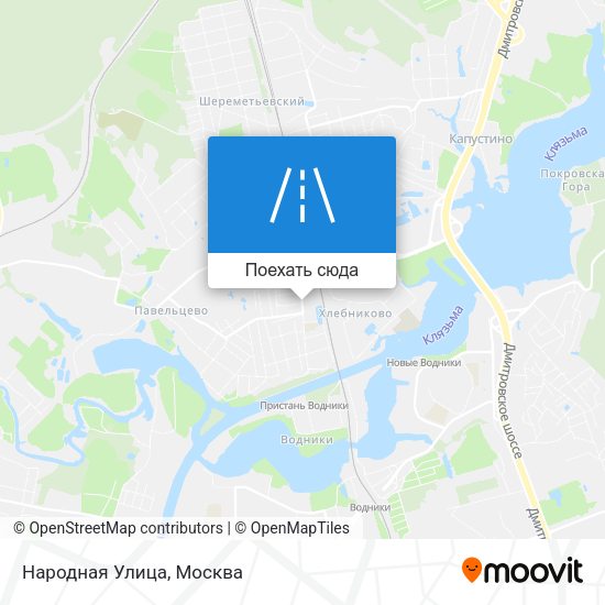 Карта Народная Улица