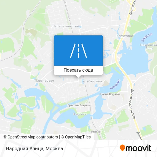 Карта Народная Улица