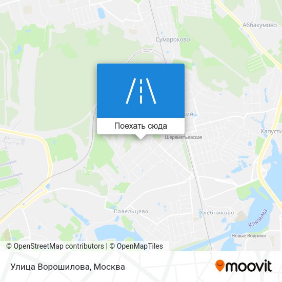 Карта Улица Ворошилова