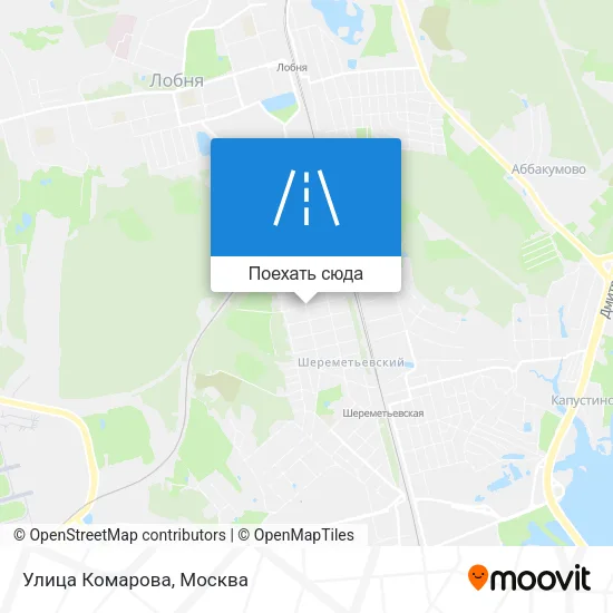 Карта Улица Комарова