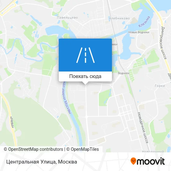 Карта Центральная Улица