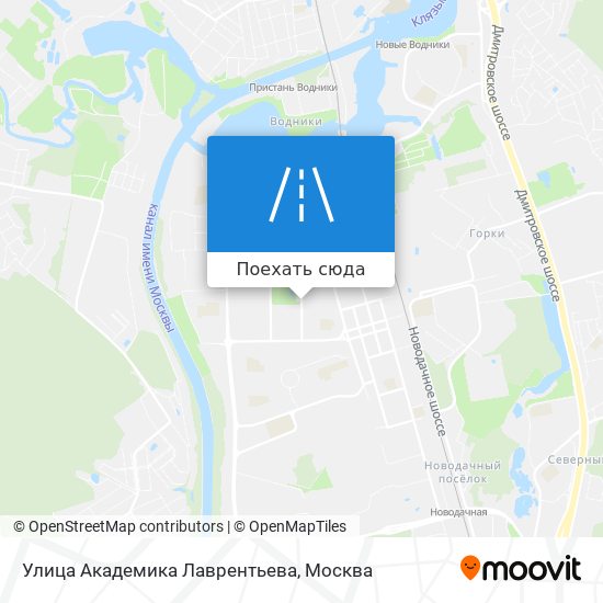 Карта Улица Академика Лаврентьева