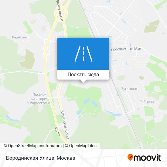 Карта Бородинская Улица