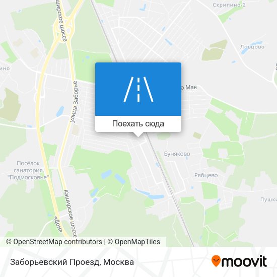Карта Заборьевский Проезд