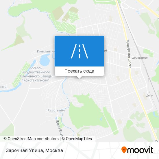 Карта Заречная Улица