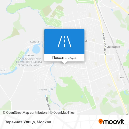 Карта Заречная Улица
