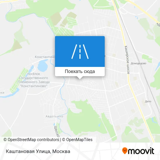 Карта Каштановая Улица