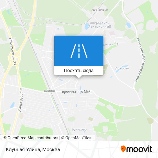 Карта Клубная Улица