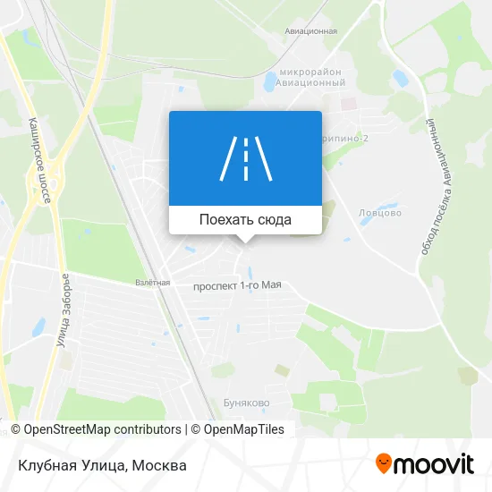 Карта Клубная Улица