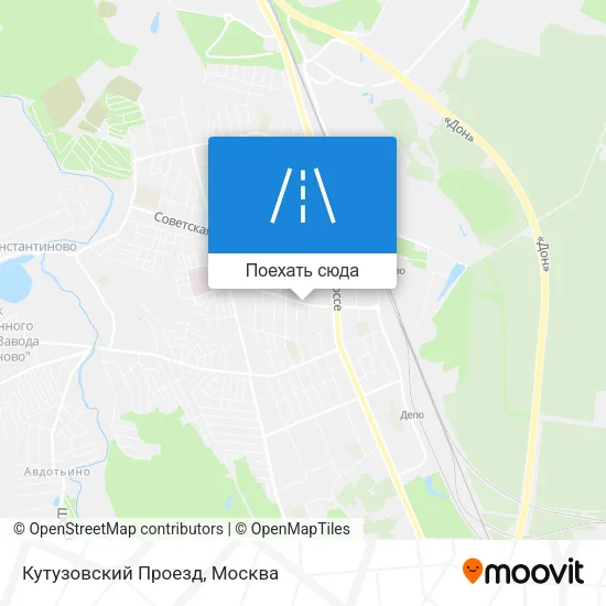 Карта Кутузовский Проезд