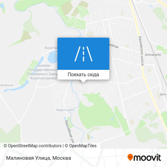 Карта Малиновая Улица