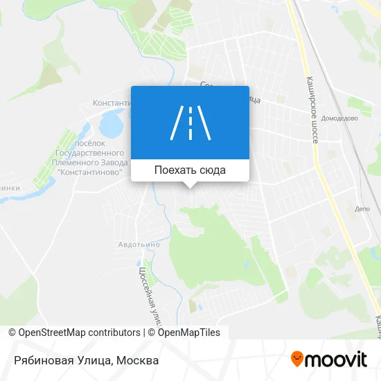 Карта Рябиновая Улица