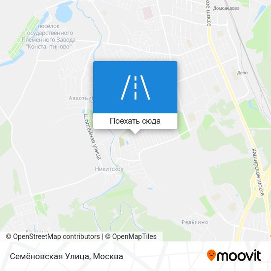 Карта Семёновская Улица