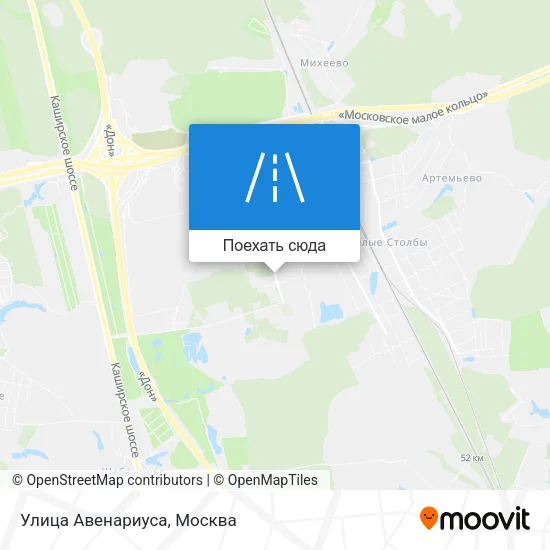 Карта Улица Авенариуса
