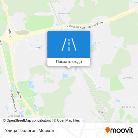 Карта Улица Геологов