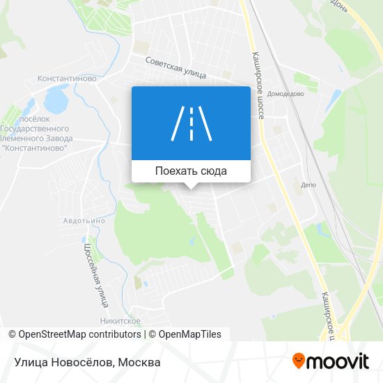 Карта Улица Новосёлов