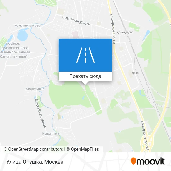 Карта Улица Опушка