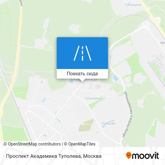Карта Проспект Академика Туполева