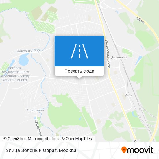 Карта Улица Зелёный Овраг