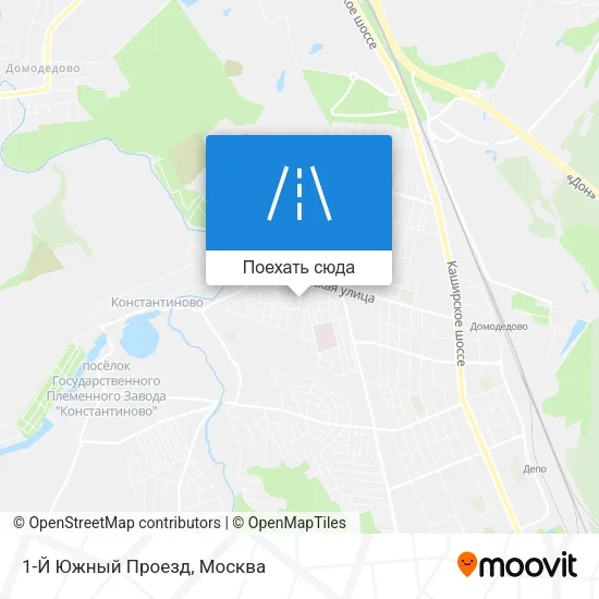 Карта 1-Й Южный Проезд
