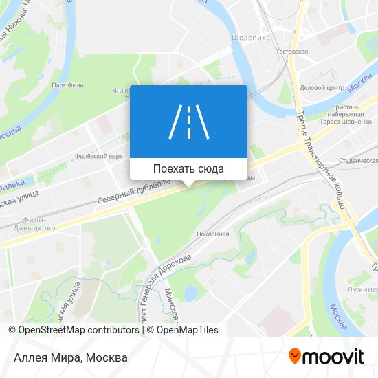 Карта Аллея Мира