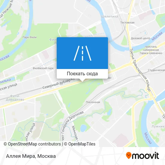 Карта Аллея Мира